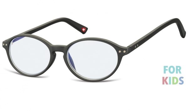 Dziecięce okulary z Filtrem Niebieskim do komputera zerówki Lenonki KBLF2 CZARNE