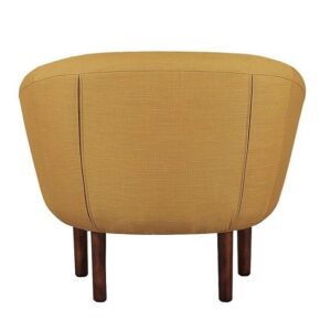 Fotel kubełkowy tapicerowany żółty Tana