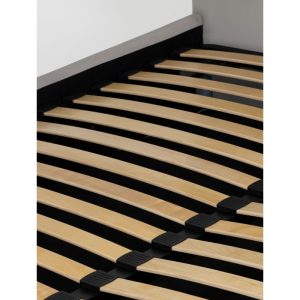 Łóżko tapicerowane Simple 160x200 cm z pojemnikiem welurowe szare
