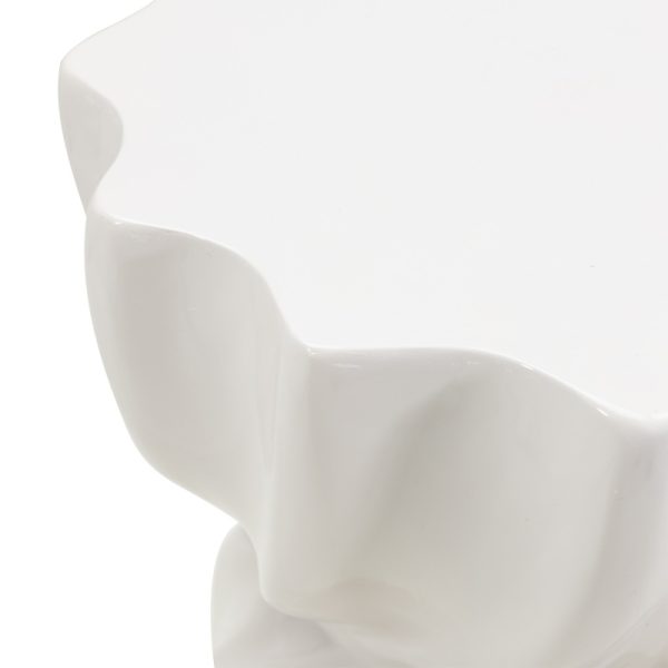 Stolik boczny Bloom 35 cm, szarobeżowy, glossy