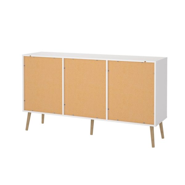 Komoda z szufladami i drzwiami biała mat 147 cm Bodo