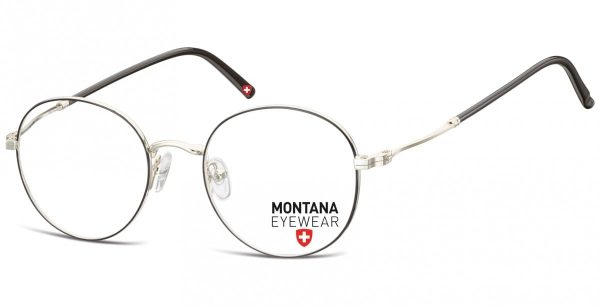 Lenonki okulary Oprawki optyczne MM598 czarno-srebrne