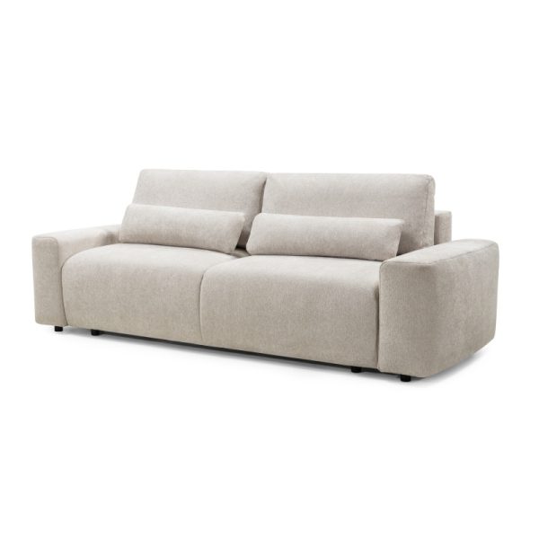 Sofa z funkcją spania i pojemnikiem Mochi, beżowa