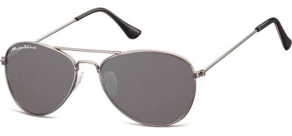 Pilotki okulary aviator dziecięce Montana 964B grafitowo czarne