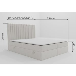 Łóżko kontynentalne Somnus z 2 pojemnikami