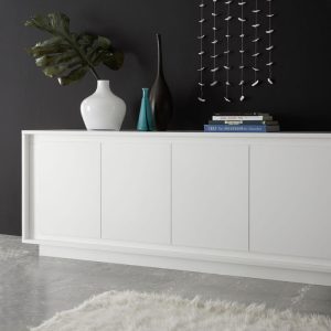 Komoda szeroka z drzwiami biała mat 207 cm Paradise