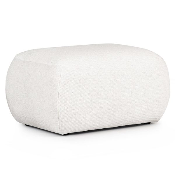 Puf tapicerowany Dionizos 72 cm, obłe kształty