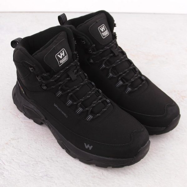 Wodoodporne buty trekkingowe męskie czarne Vanhorn 99302