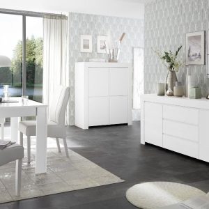 Stół rozkładany biały mat 137 - 185 x 90 cm Tuscany