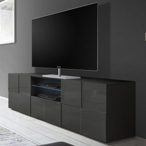 Szafka RTV antracyt połysk 181 cm Solo