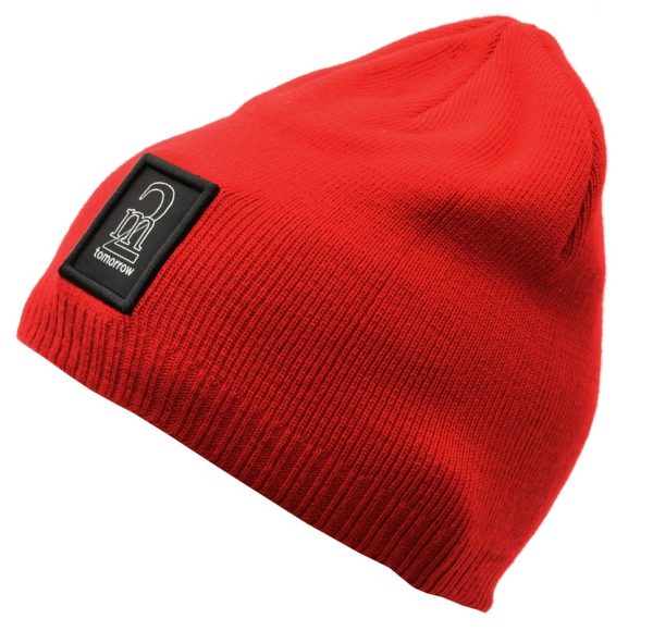 Męska Zimowa Czapka Czerwona z polarem - L/XL TOMORROW ST-553B