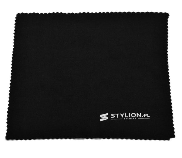 Czarna ściereczka do okularów z mikrofibry Stylion.pl 15x15