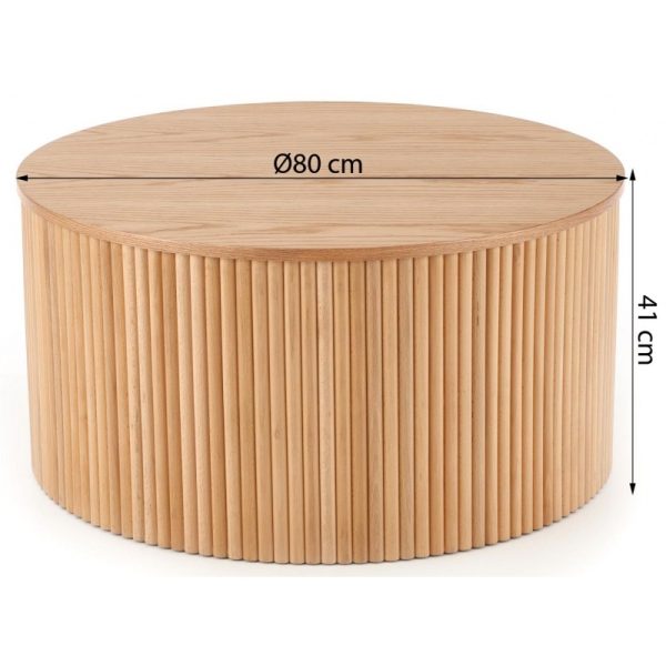 Stolik drewniany Woody 80 cm naturalny