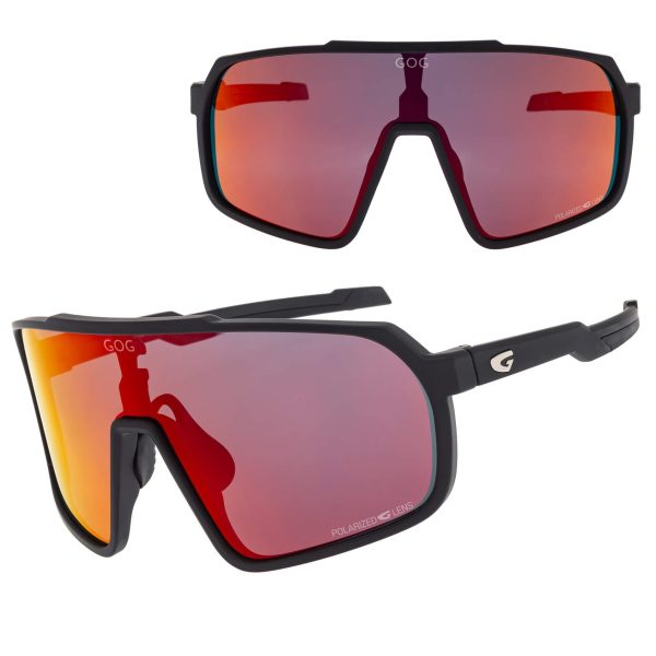 Duże Sportowe okulary przeciwsłoneczne z polaryzacją GOG E535-1P czarne