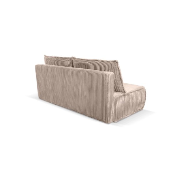Sofa rozkładana Sofuto z pojemnikiem, beżowa, sztruks