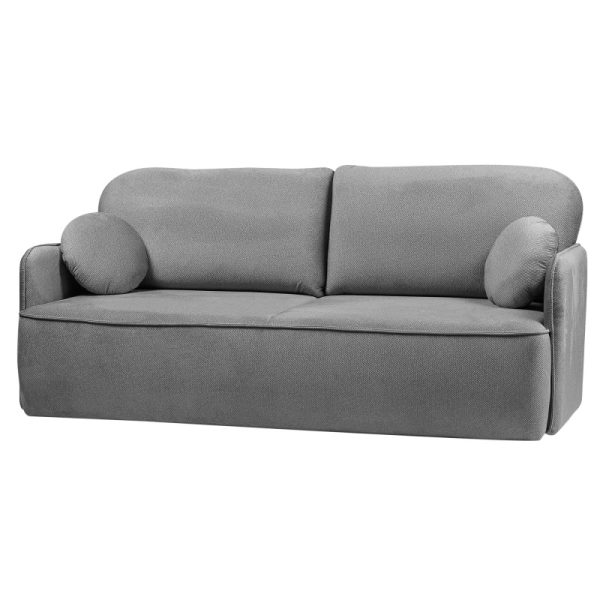 Sofa z funkcją spania i pojemnikiem Oliwia, ciemnoszara