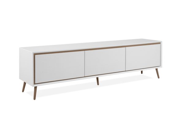 Szafka RTV biała / dąb artisan mat 175 cm Arona