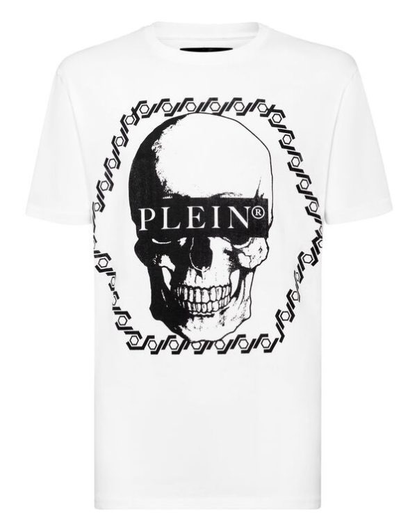 PHILIPP PLEIN MEN TSHIRT SKULL WHITE