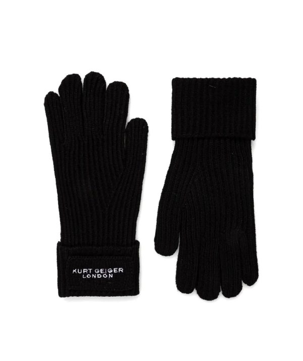 RĘKAWICZKI DZIANINOWA Z LOGO "KGL KNITTED"