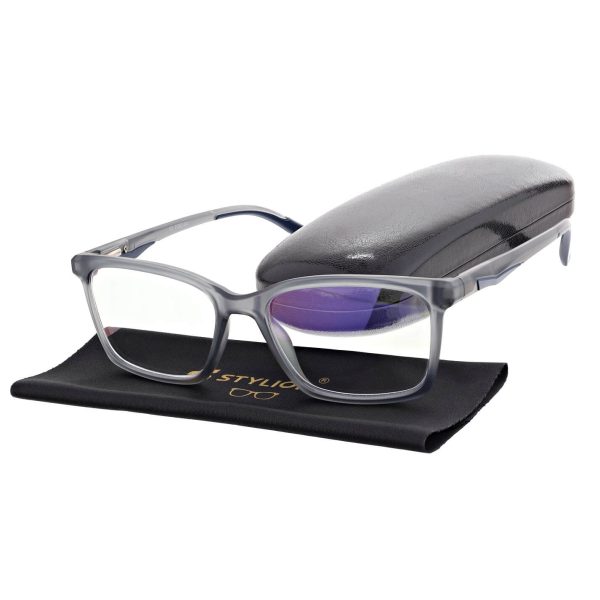 Męskie okulary +1.75 do czytania i komputera Blue Light ST339 szare
