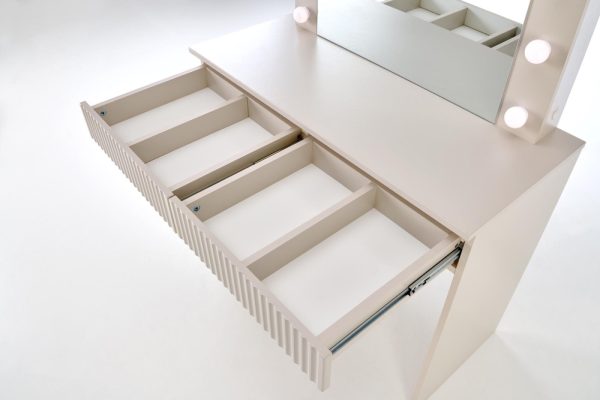 Toaletka z lustrem LED kaszmir mat 94 cm Hollywood 2