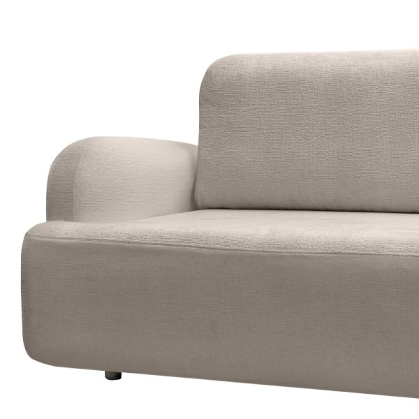 Sofa rozkładana Letto P z pojemnikiem, szarobeżowa
