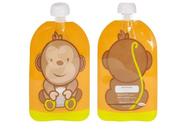 Fill'n Squeeze, Saszetki wielorazowe wesoła małpka 6szt.