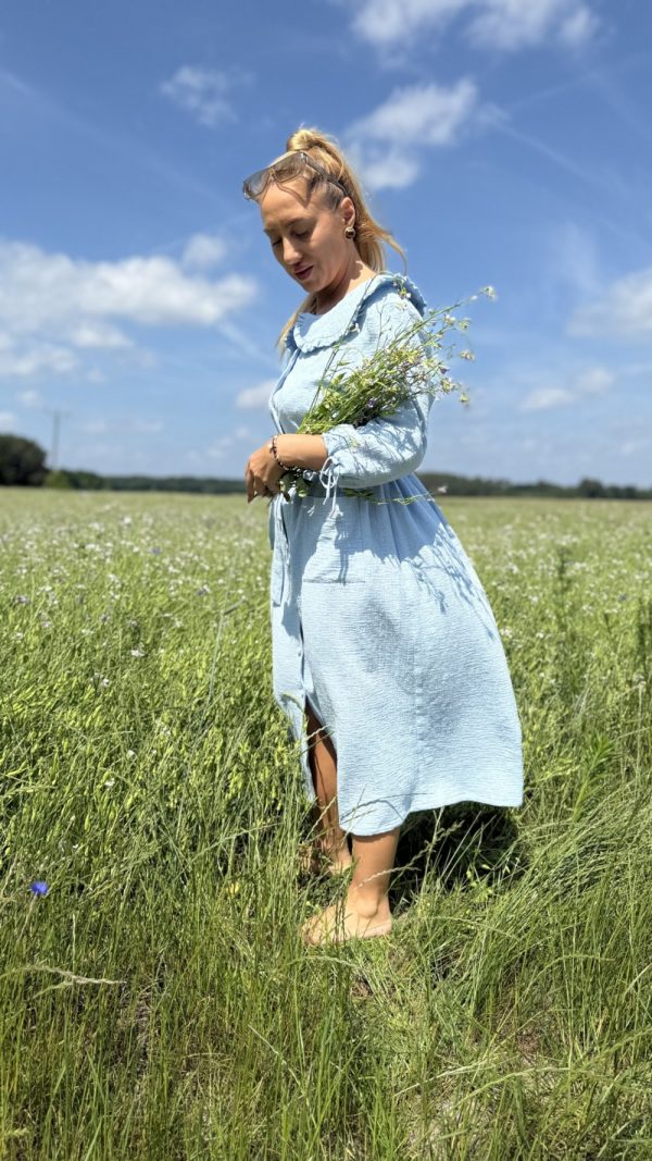 Sukienka bawełniana Jagna Błękitna