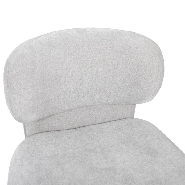 Krzesło tapicerowane Nabila, szare, boucle