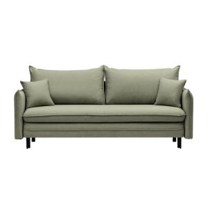 Sofa z funkcją spania i pojemnikiem Notti, zielona
