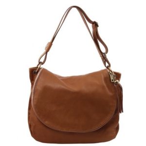 Tuscany Leather TL Bag - torba na ramię z miękkiej skóry , kolor cynamonowy TL141110