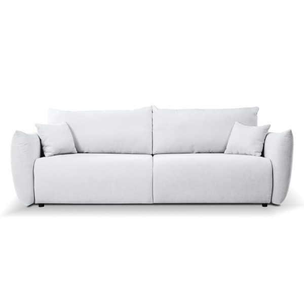 Sofa rozkładana Allora z pojemnikiem, jasnoszara