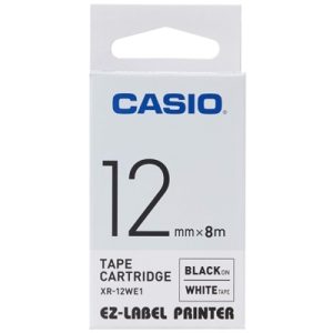 Taśma Barwiąca Oryginalna Casio XR-12WE1 (XR12WE1) (Biały) (12 mm, 8 m) - DARMOWA DOSTAWA w 24h