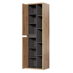 Szafka łazienkowa wysoka Devon dąb shetland/grafit