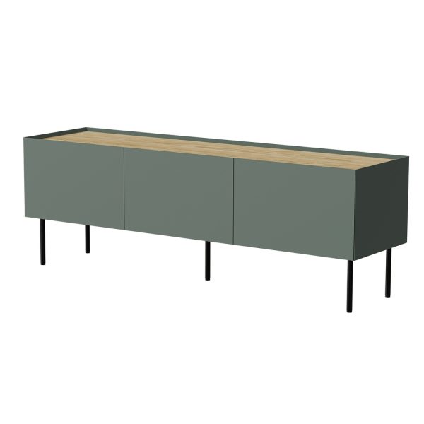 Szafka RTV oliwkowa / dąb mat 150 cm Olmo