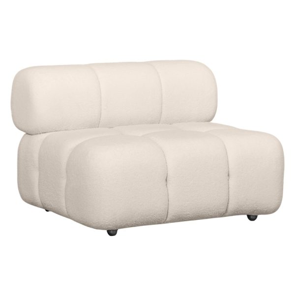 Moduł środkowy Fluf Big 96 cm jasnobeżowy, boucle