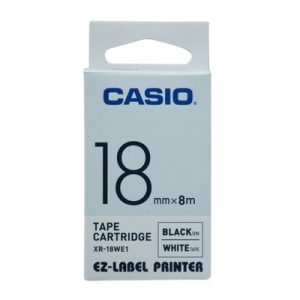 Taśma Barwiąca Oryginalna Casio XR-18WE1 (XR18WE1) (Biały) (18 mm, 8 m) - DARMOWA DOSTAWA w 24h
