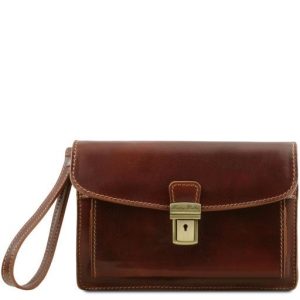 Tuscany Leather Max - skórzana saszetka , kolor brązowy TL8075