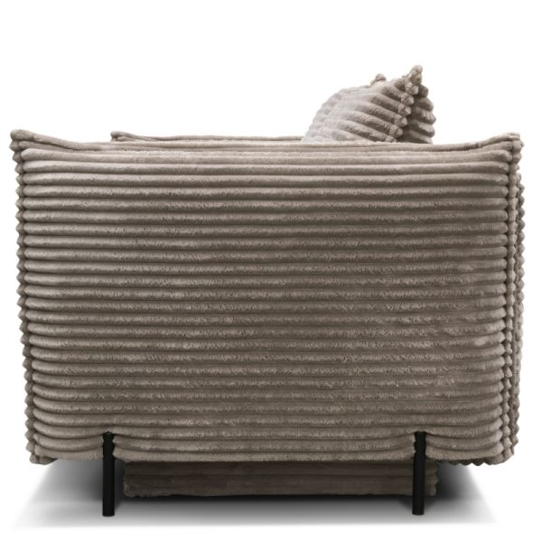 Sofa rozkładana Amalfi z pojemnikiem, szarobrązowa, sztruks