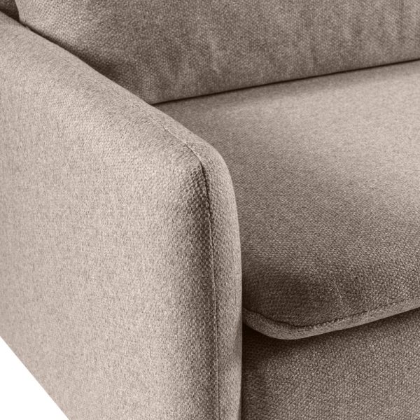 Sofa rozkładana Prasto z pojemnikiem, brązowa