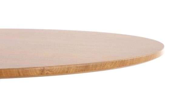 Stół okrągły dąb złoty / biały mat / połysk 80 cm Sting