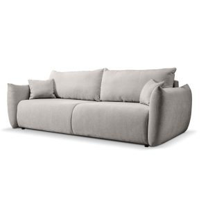 Sofa rozkładana Allora z pojemnikiem, szarobrązowa
