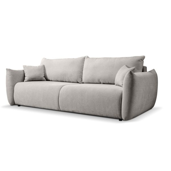 Sofa rozkładana Allora z pojemnikiem, szarobrązowa