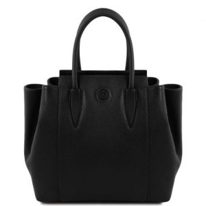 Tuscany Leather Tulipan - skórzana torebka , kolor czarny TL141727