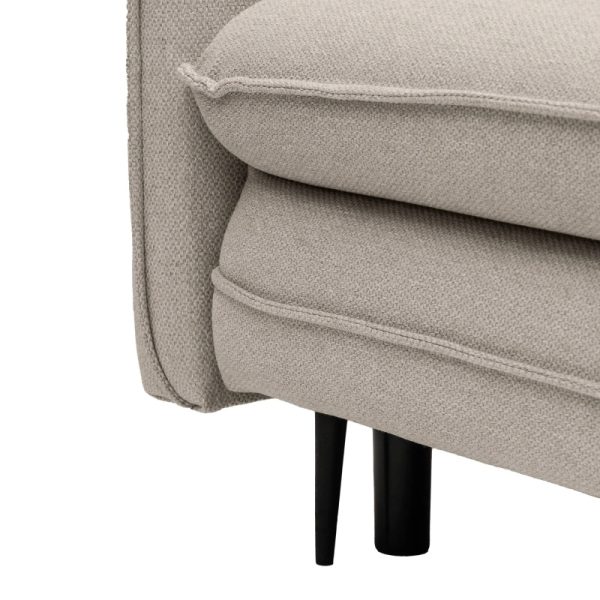 Sofa z funkcją spania i pojemnikiem Notti, beżowoszara