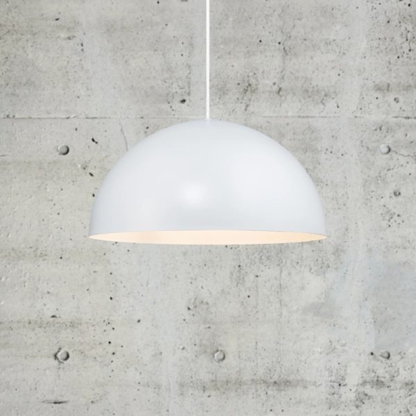 Lampa wisząca Ellen 40 cm, metalowa, biała