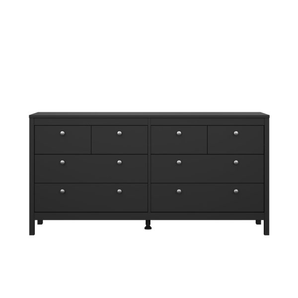 Komoda z szufladami czarna mat 159 cm Madrid