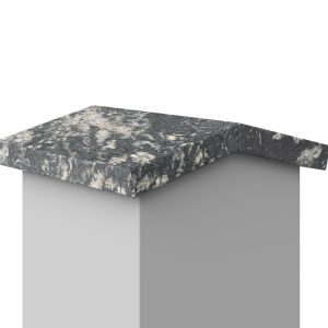 Daszek dwuspadzisty klejony granitowy Titanium Silver 3cm LAPPATO