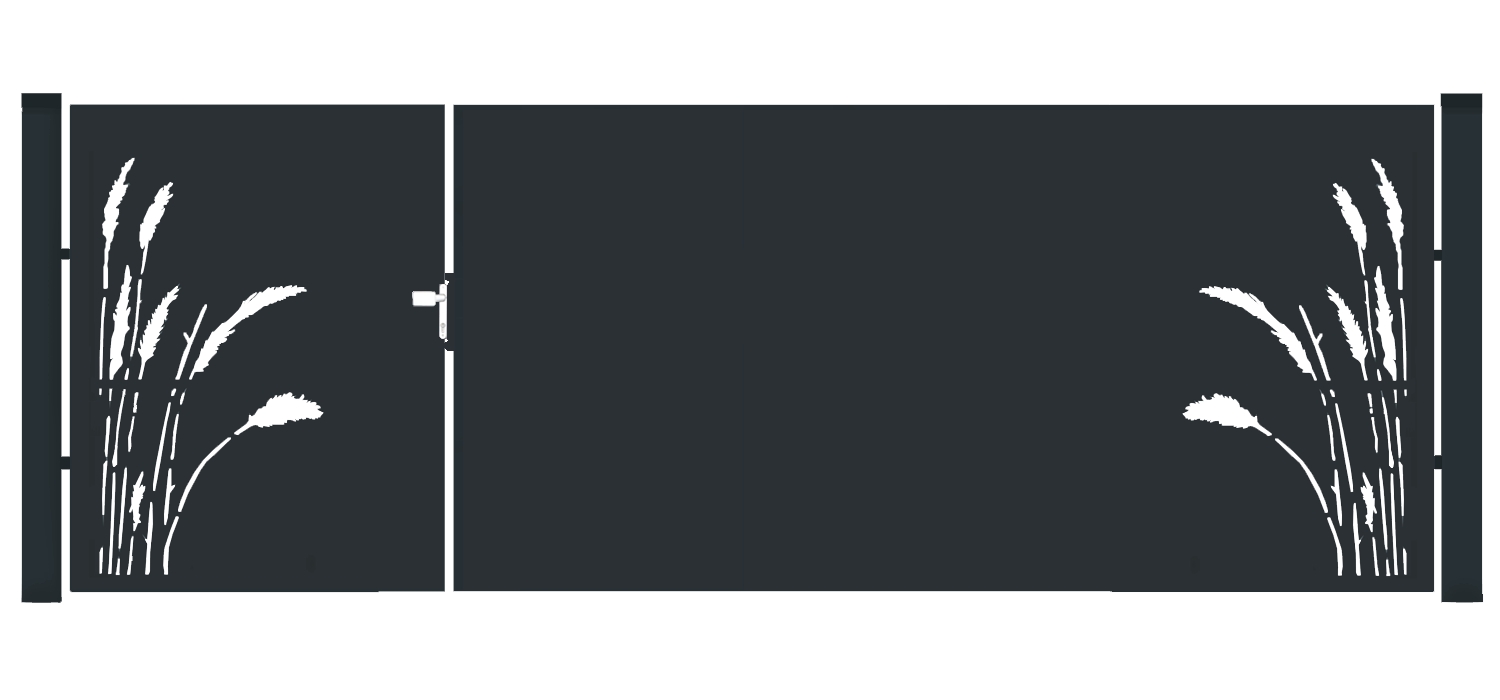 BramoFurtka typ FLORAL - 1,50+2,50 x 1,25 m - malowana proszkowo