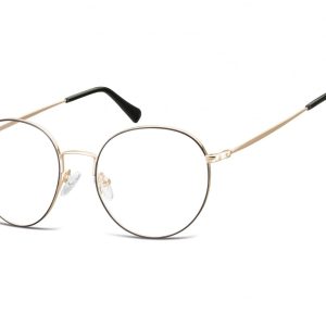 Lenonki okrągłe Okulary oprawki optyczne 915 złoto-czarne